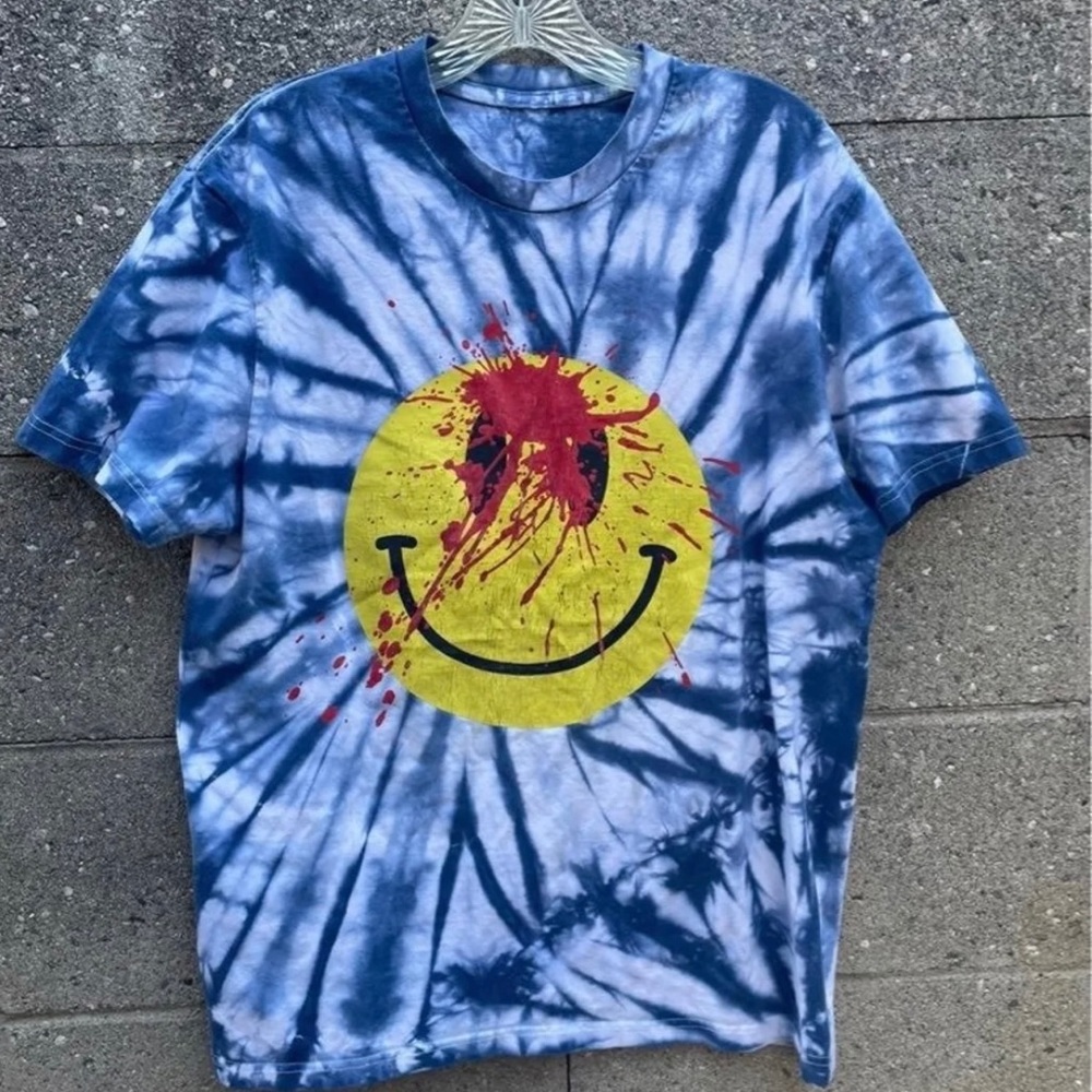RARE 2018 PLAYBOI CARTI DIE LIT TOUR TIE DYE SMILEY FACE SHIRT